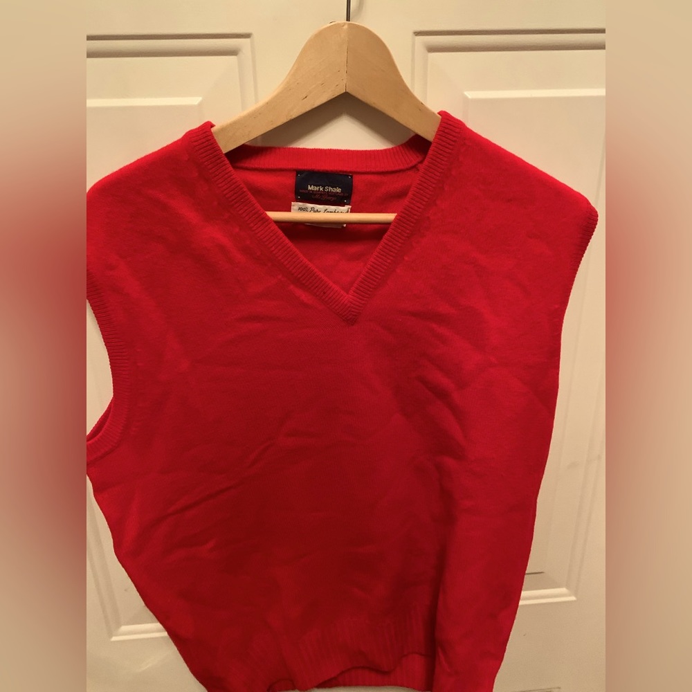 Vintage Mark Shale 100% Pure Lambswool- Mens Sweater Vest 42" - Scotland